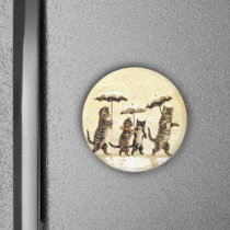 Vintage Cats Umbrella Snow magnets