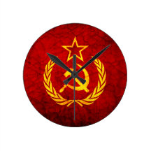 Vintage CCCP flag Wallclocks