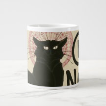 Vintage Ce Soir Le Chat Noir Poster Jumbo Mugs