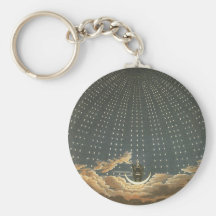 Vintage Celestial, Astronomy, Queen of the Night Key Chain