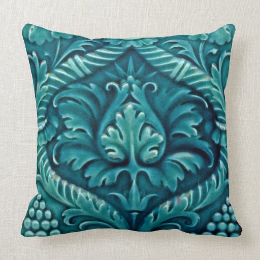 Vintage Ceramic Tile Designs Pillows