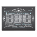 Vintage Chalkboard Boy Baby Shower BBQ Invitation