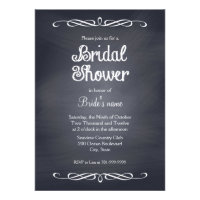 Vintage Chalkboard Bridal Shower Invitations