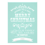 Vintage Chalkboard Christmas Greeting Card-iced Custom Invitation