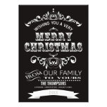 Vintage Chalkboard Christmas Greeting Card-midnite Invite