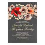 Vintage Chalkboard Floral Boho Engagement Party Card
