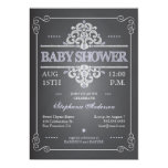 Vintage Chalkboard Girl Baby Shower Invitation