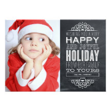 VINTAGE CHALKBOARD | HOLIDAY PHOTO CARD