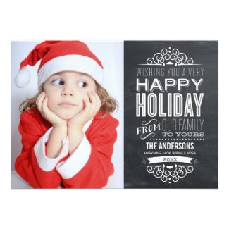 VINTAGE CHALKBOARD | HOLIDAY PHOTOCARD PERSONALIZED ANNOUNCEMENT