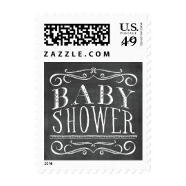 Vintage Chalkboard Lettering Baby Shower Stamp