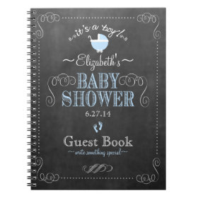 Vintage Chalkboard Look- Baby Shower Guest Book- Note Books