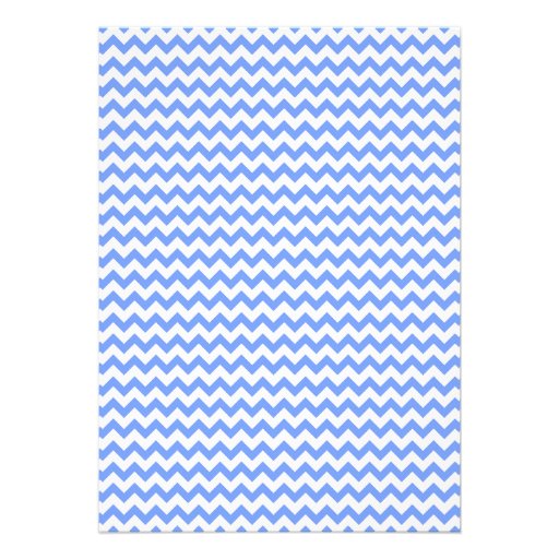 Vintage Chalkboard look, Blue Chevron Pattern Invitations