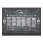 Vintage Chalkboard Wedding Shower BBQ Invitation