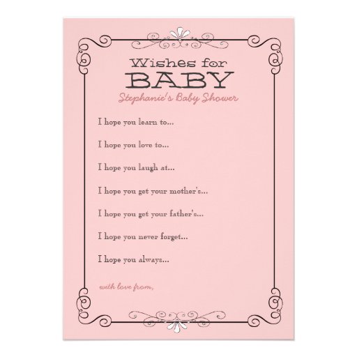 Vintage Chalkboard Wishes for Baby Shower Card