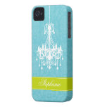 Vintage Chandelier and Damask Pattern Case-Mate iPhone 4 Case