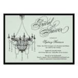 Vintage Chandelier Bridal Shower Invite - Blue invitations
