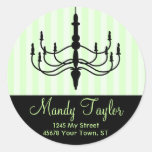 Vintage Chandelier Envelope Seal (Apple) Round Sticker