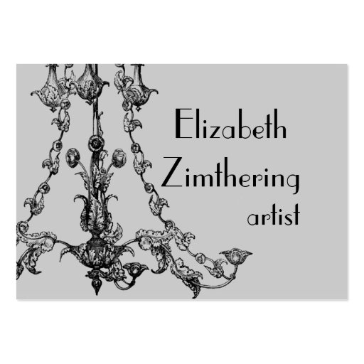 Vintage Chandelier French Style Business Card (front side)