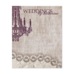 Vintage Chandelier Note Cards Personalized Flyer
