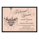 Vintage Chandelier Rehearsal Dinner Invite - Pink invitations