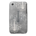 Vintage Chandelier Silver Gray Case iPhone 3 Case