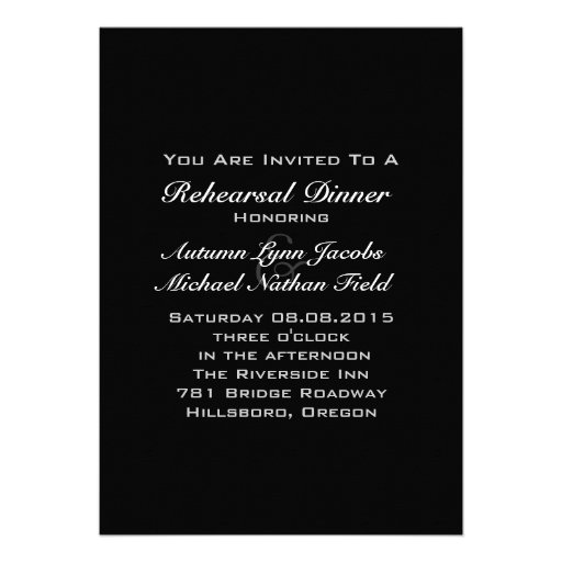 vintage chandelier wedding rehearsal dinner personalized invitations