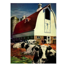 Vintage Change of Address, Dairy Farm Cows Post Card