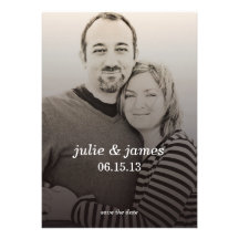 VIntage Charcoal Save-the-Date Card