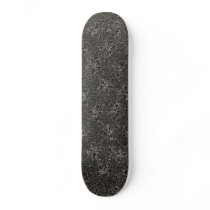 Vintage Charcoal Violets Black Skateboard