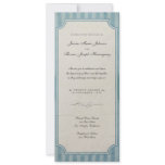 Vintage Charm Blue Monogram Wedding Invitations