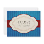 Vintage Charm Blue &amp; Red Meal Choice RSVP Invitations