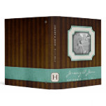 Vintage Charm Chocolate & Tiffany Blue Binder