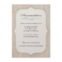 Vintage Charm Cream Monogram Wedding Enclosure Personalized Invitation