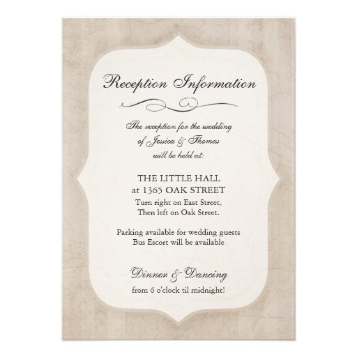 Vintage Charm Cream Monogram Wedding Enclosure Personalized Invitation