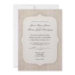 Vintage Charm Cream Monogram Wedding Invitations