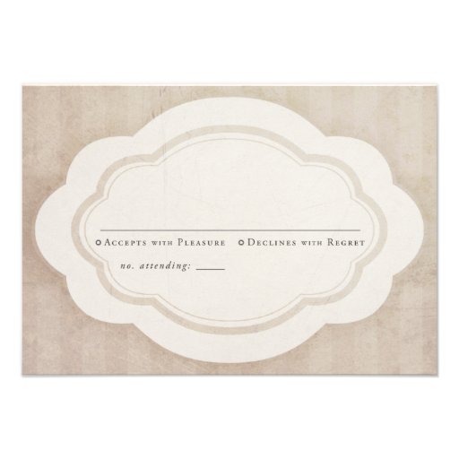 Vintage Charm Cream Response Cards Personalized Invites
