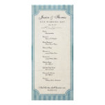 Vintage Charm Custom Blue Wedding Program Invitations