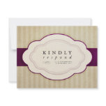 Vintage Charm Ivory &amp; Aubergine Response Cards Custom Invitations