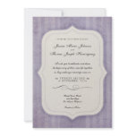 Vintage Charm Lilac Monogram Wedding Invitations