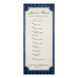 Vintage Charm Navy Blue Wedding Program Custom Invite
