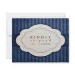 Vintage Charm Navy Blue Wedding Response Cards Custom Invite