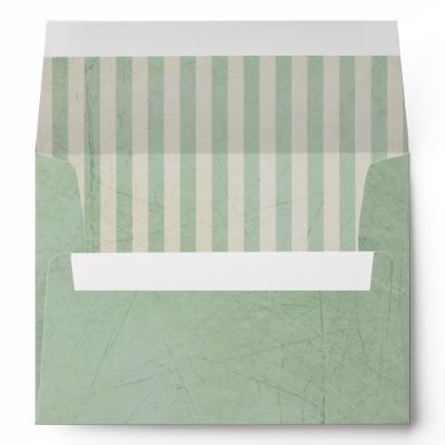 Vintage Charm Sage Green Custom A7 Envelope