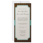 Vintage Charm Tiffany Blue &amp; Chocolate Wedding Invite