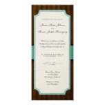 Vintage Charm Tiffany Blue & Chocolate Wedding Invite