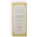 Vintage Charm Yellow Monogram Wedding Invitations