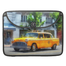 Vintage Checkered Cab Sleeves For MacBook Pro