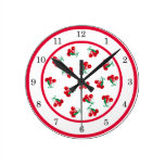 Vintage Cherries Wall Clock