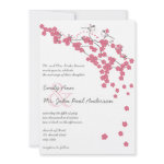Vintage Cherry Blossom Japanese Wedding Invite