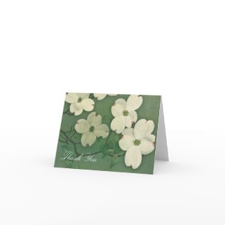 Vintage Cherry Blossom Thank You card
