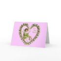 Vintage Cherub Floral Heart Card